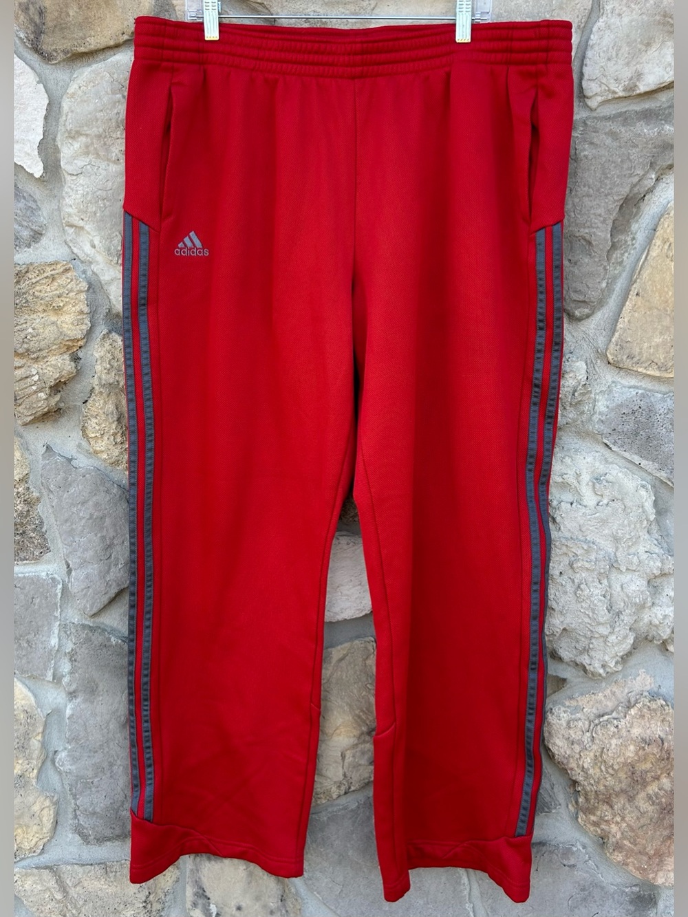 Adidas Climawarm Sweatpants Mens Size 2XL Red Sports Coach Athleisure Gym Active